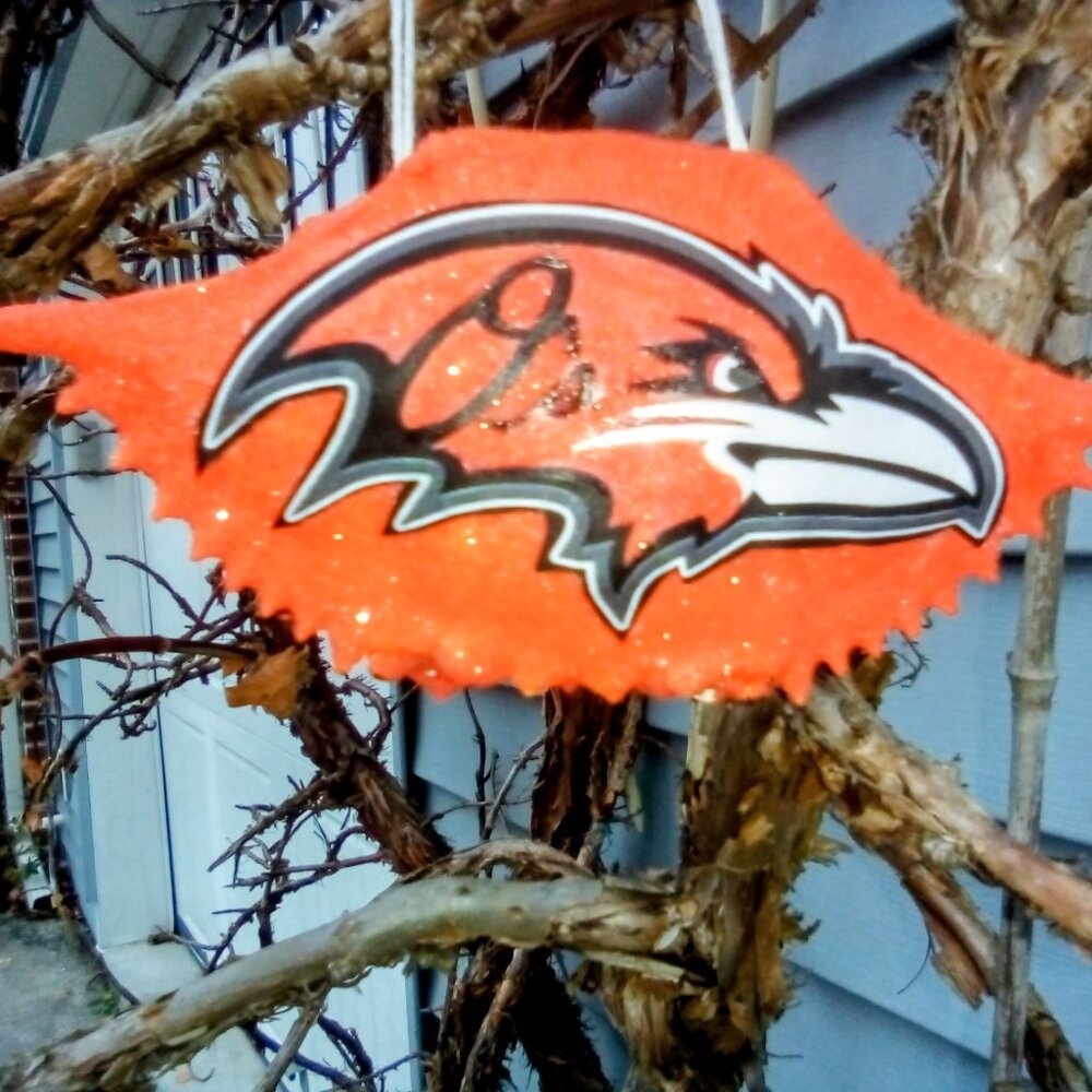 Oriole's and Raven's hybrid Ornament From Ches. CrabShell!